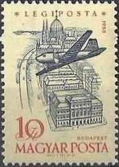 Airliner over Danube Embankment, Budapest