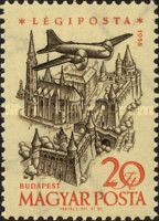 Airliner over Mathias Church, Budapest
