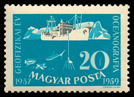Deep sea exploration: research vessel and iceberg
