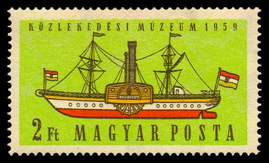 First lake Balaton paddlesteamer "Kisfaludy"