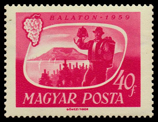 Vintager and lake Balaton