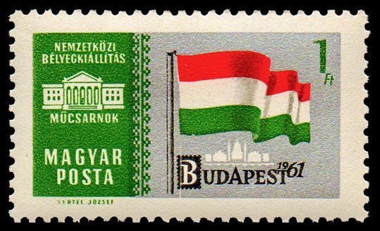 Hungarian Flag and Parliament