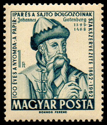 Johann Gutenberg (1400-1468) inventor of printing press