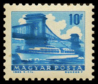 Ship at Chain Bridge, Budapest