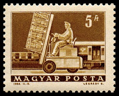 Hydraulic lift truck & mail car.