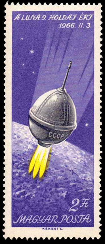 Luna 9 closing in on the moon
