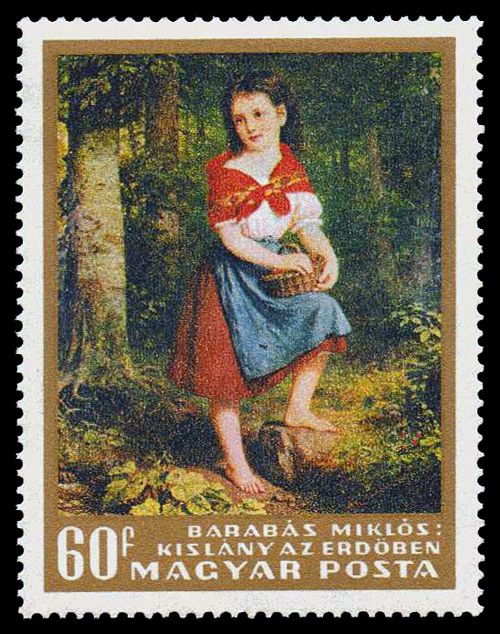 Girl in the Forest, Miklós Barabás (1879)