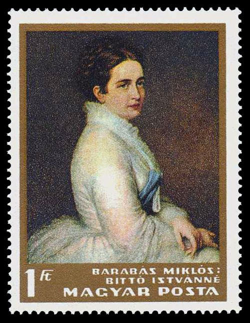 Portrait of Mrs. István Bittó, Miklós Barabás (1874)