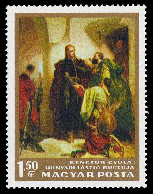 Laszlo Hunyadi Farewell, Gyula Benczúr (1866)