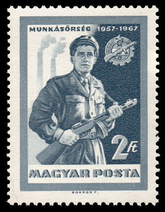Worker with rifle