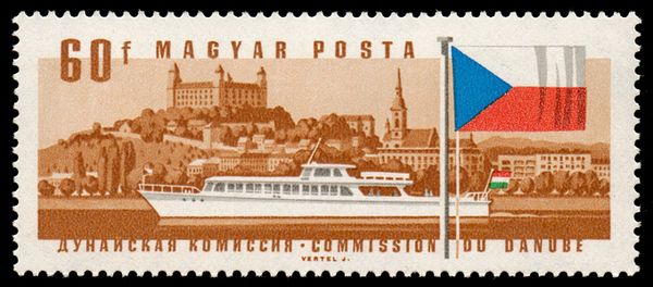 Diesel Hydrobus, Bratislava Castle, Czechoslovak Flag