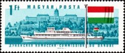 Diesel Ship Hunyadi, Buda Castle, Hungarian Flag
