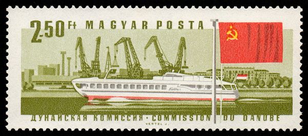 Hydrofoil Sirály I, Izmail Harbour, Russian flag