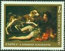 Boy with Apple Basket and Dogs, Pedro Nuñez de Villavicencio