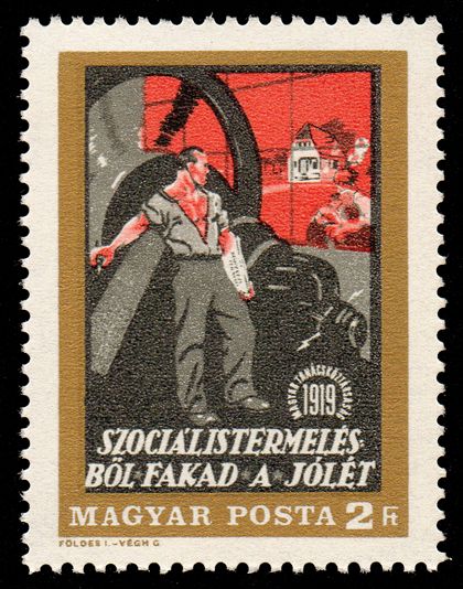 Industrial worker, by Imre Földes and Gusztáv Végh