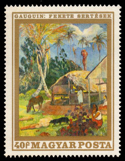 Black Pigs by Paul Gauguin