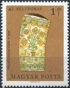 42nd Stamp Day - Jar with flower decoration