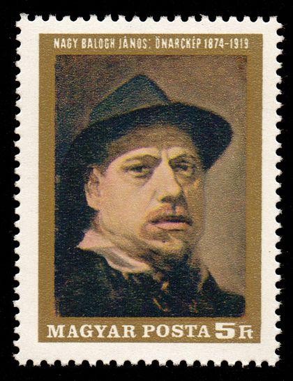János Nagy Balogh 1874-1919) painter; self-portrait