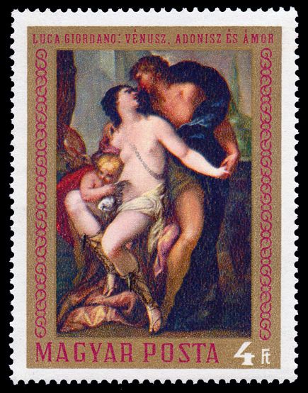 Venus, Adonis and Cupido by Luca Giordano