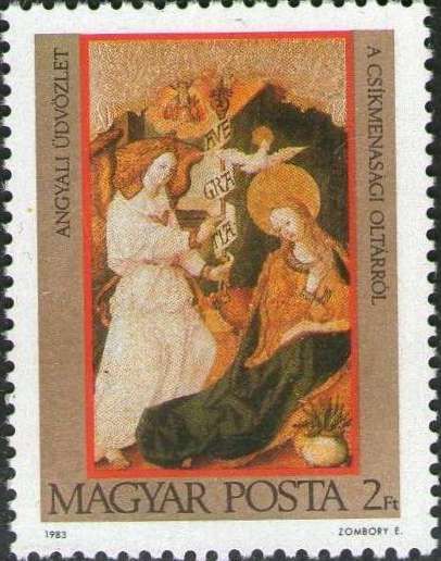 Annunciation from altar of Csíkmenaság