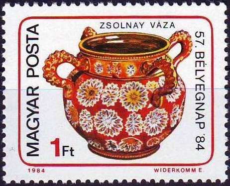 Zsolnay Porcellain (four handled vase)