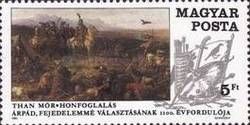 Conquest of Hungary, painting by Mór Than