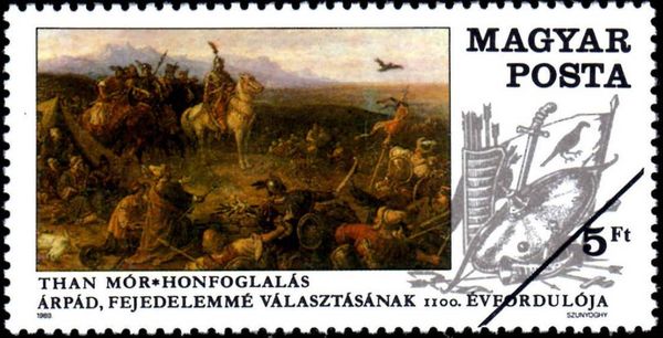 Conquest of Hungary, painting by Mór Than