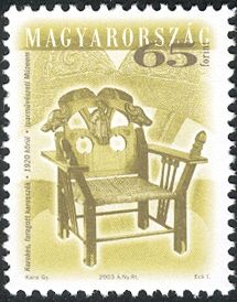 Armchair with carved back, 1920
