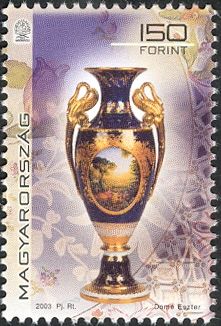 Vase with ram's head handles