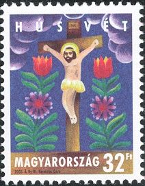 Christ on the Cross, Spring Flowers