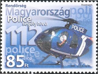 Police helicopter and emergency phone number