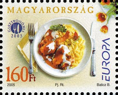 Europa 2005 - Gastronomy, Plate of Chicken Paprika