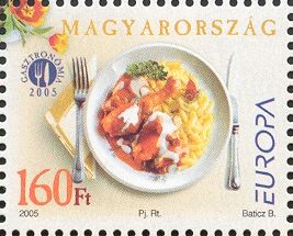 Europa 2005 - Gastronomy, Plate of Chicken Paprika