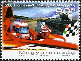 78th Stamp Day - 20th Formula 1 Hungarian Grand Prix