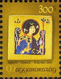 Archangel Michael, painting on Holy Crown