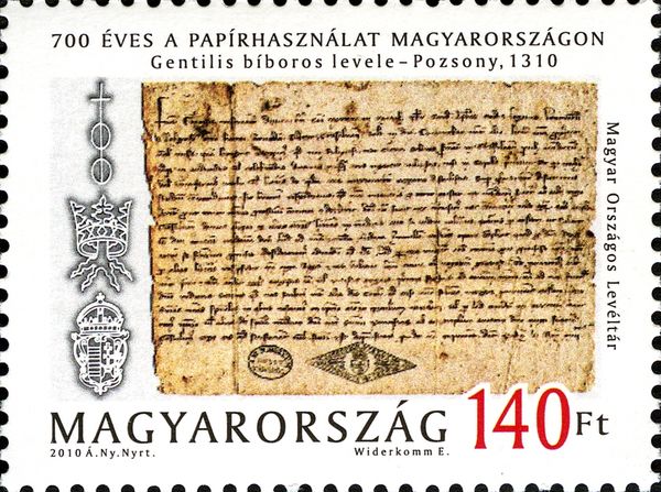 700 Years of Paper Use in Hungary