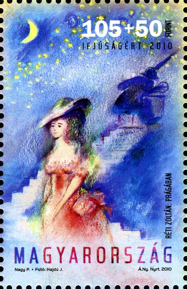 In Prague; Illustration by Zoltán Réti