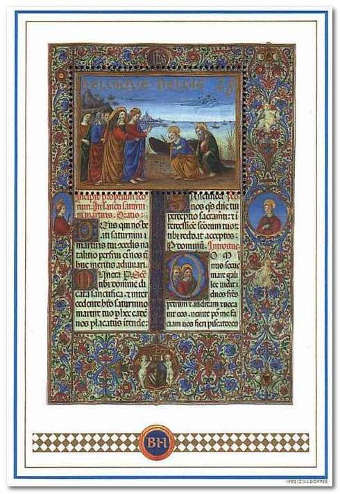 Illustration from Matthias Corvinus's Missale Romanum, 1485