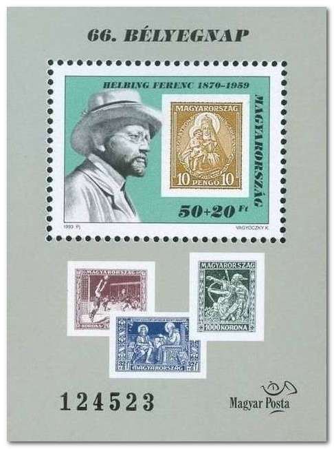 Ferenc Helbing, stamp designer