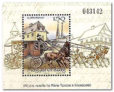 Introduction of mail coach service, 250th anniv.