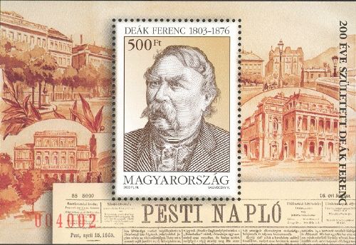 200th Birth Anniversary of Ferenc Deák (1803-1876)