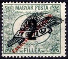 Red overprint and two corn ears
