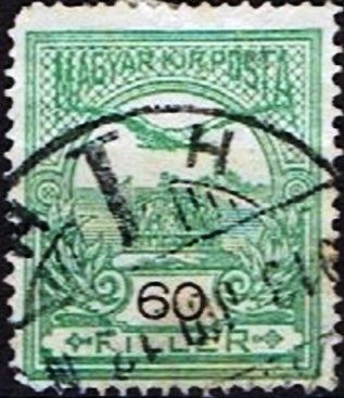 Mythical Bird Turul Flying over Crown of St. Stephen