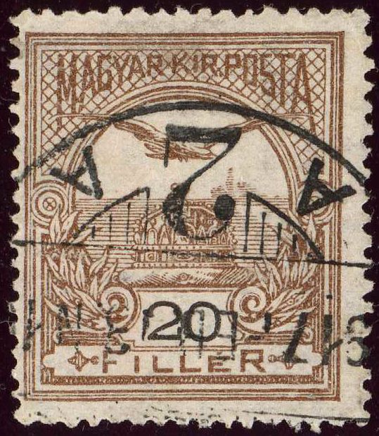 Mythical Bird Turul Flying over Crown of St. Stephen