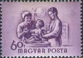 Medical examination of a baby
