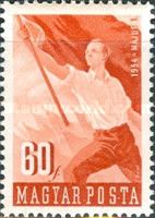 Worker with red flag