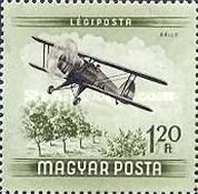 Biplane Letor C4 spraying an orchard