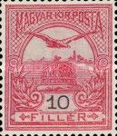 Mythical Bird Turul Flying over Crown of St. Stephen