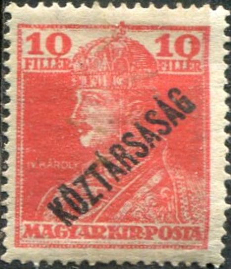 King Charles IV with 'Republic' overprint