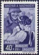 Hungarian girl and a soldier